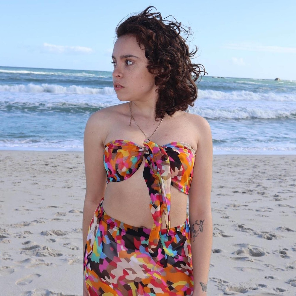 Handmade chiffon beach coverup by